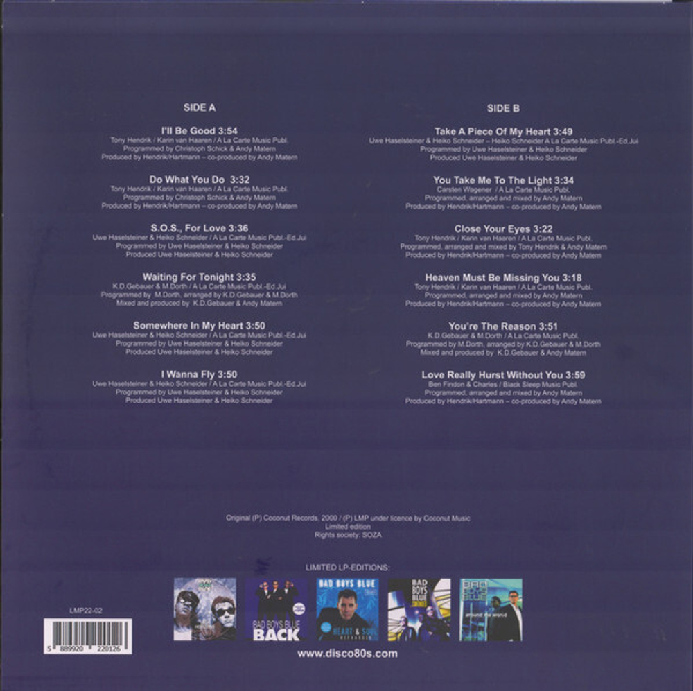 Bad Boys Blue / Tonite (LP)