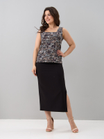 Майка М-040/черный-бежабстракция