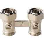 Узел нижнего подключения прямой STOUT - 3/4" (НР/НГ, PN10, Tmax 120°С, для двухтрубной системы)