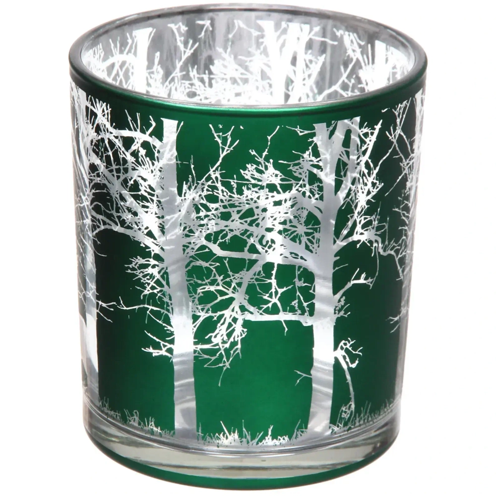 Подсвечник «Зимний лес» 8,5*10 см, Изумруд
