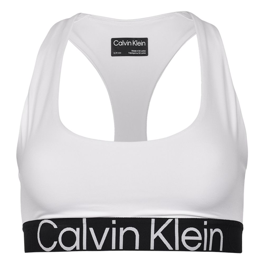 ТОП теннисный Calvin Klein Medium Support Sports Bra - bright white