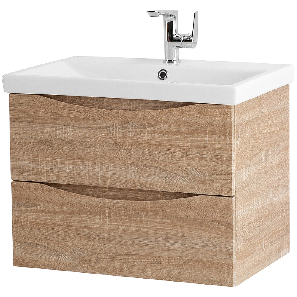 Тумба под раковину BelBagno Marino-Cer 70 MARINO-CER-700-2C-SO-WO-P подвесная Rovere Bianco