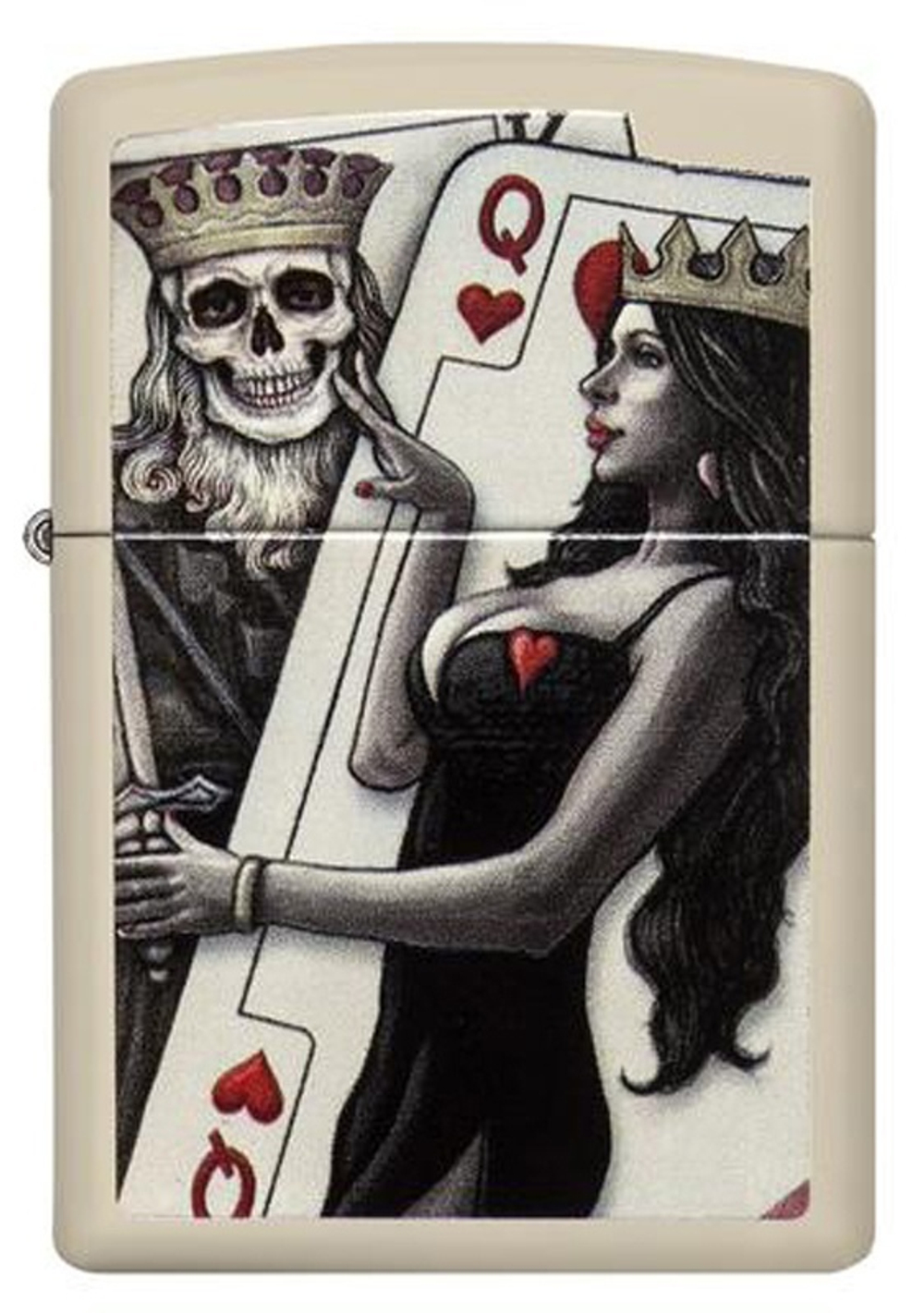 Зажигалка Zippo Classic с покрытием Cream Matte, латунь/сталь, кремовая, матовая, 36x12x56 мм