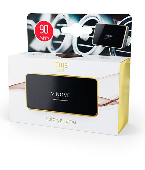 РИМ черный с золотом, дизайнерский ароматизатор для автомобиля Original Rome, Vinove