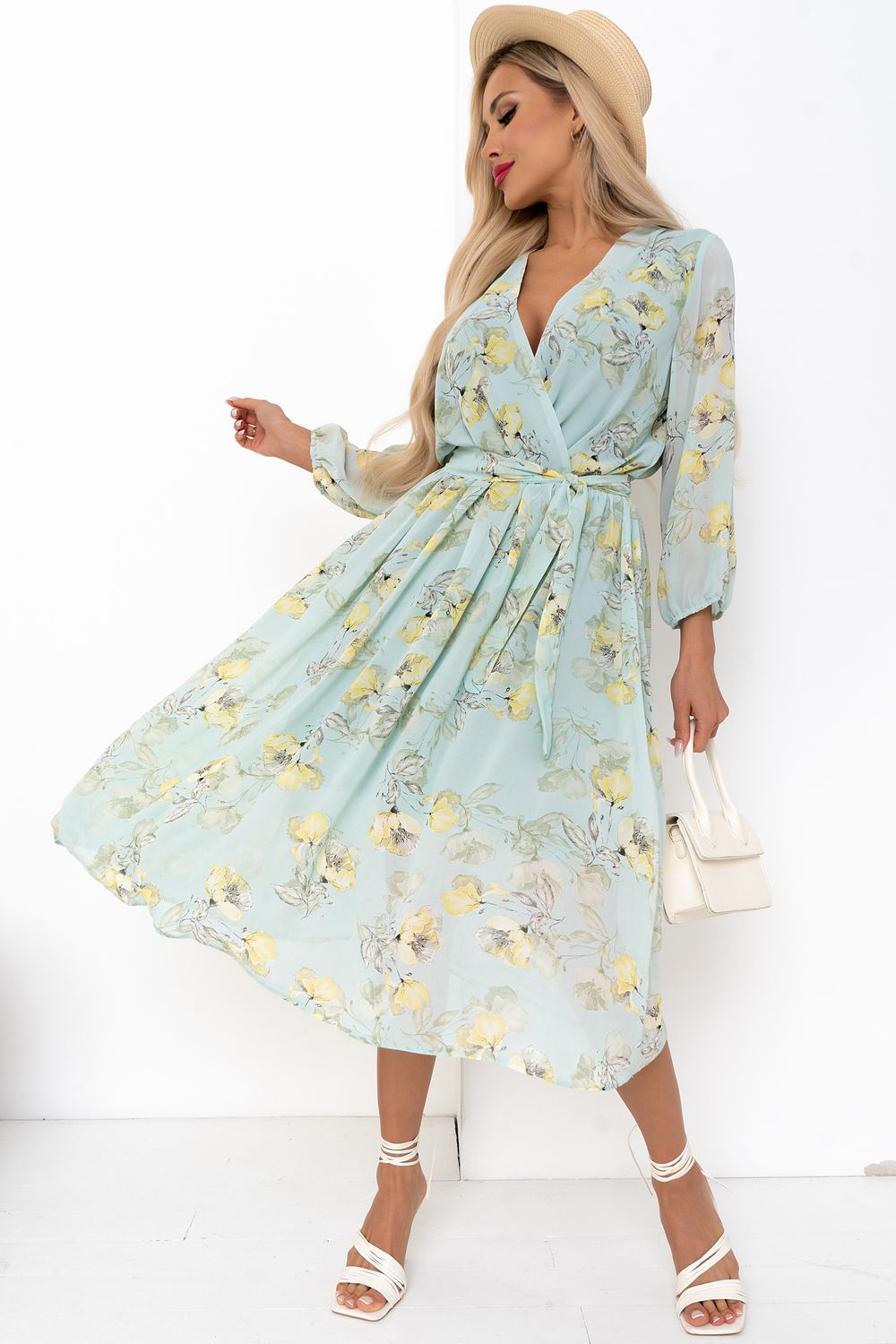 Платье Мила (мята/желтый) Р11-1207/4 Nikol