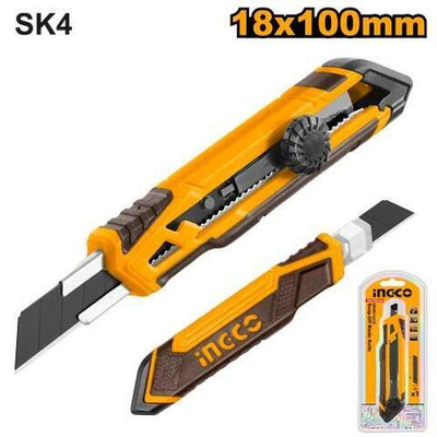 Нож канцелярский с фиксатором 18х175 мм INGCO HKNS16618