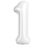 Шар фольгированный Цифра 1 101 см (Белый)