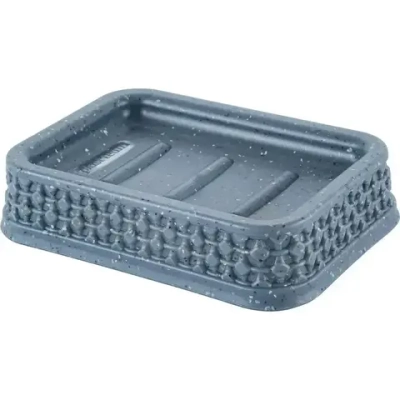 Мыльница Plast Team Stone 130х30мм темный камень