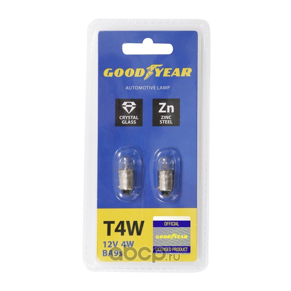 Автолампа 12V T4W Goodyear (к-т 2шт)
