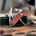 Нож Victorinox Climber, 91 мм, 14 функций, полупрозрачный красный