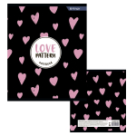 Тетрадь 36 л., А5, клетка, Alingar " Орнамент", скрепка, второй блок, мелованный картон (стандарт), 4 дизайна в пленке т/у