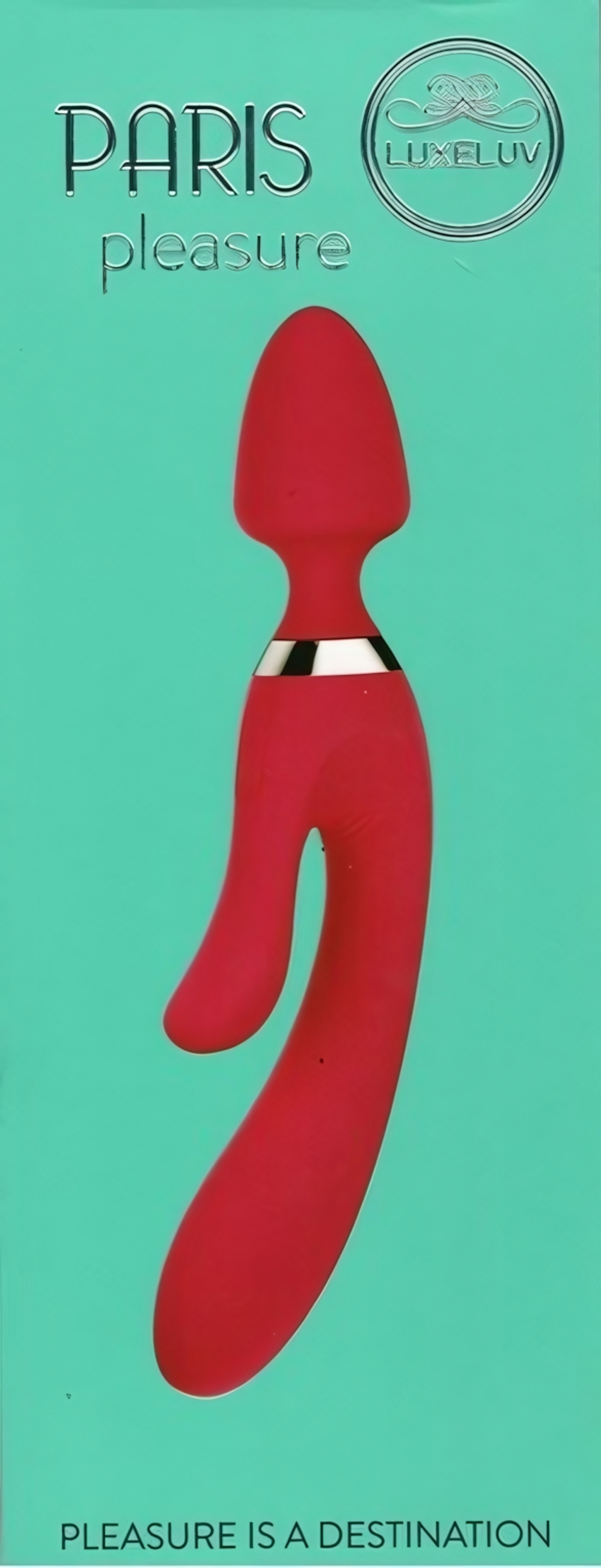 Многоцелевой Вибратор массажер Paris Pleasure Luxeluv с вагинально-клиторальной и анальной стимуляцией (Цвет: красный)