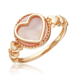 Кольцо «Первая любовь» из красного золота с перламутром