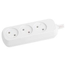 Колодка ЭРА KX-3 3 розетки без зазeмления белая