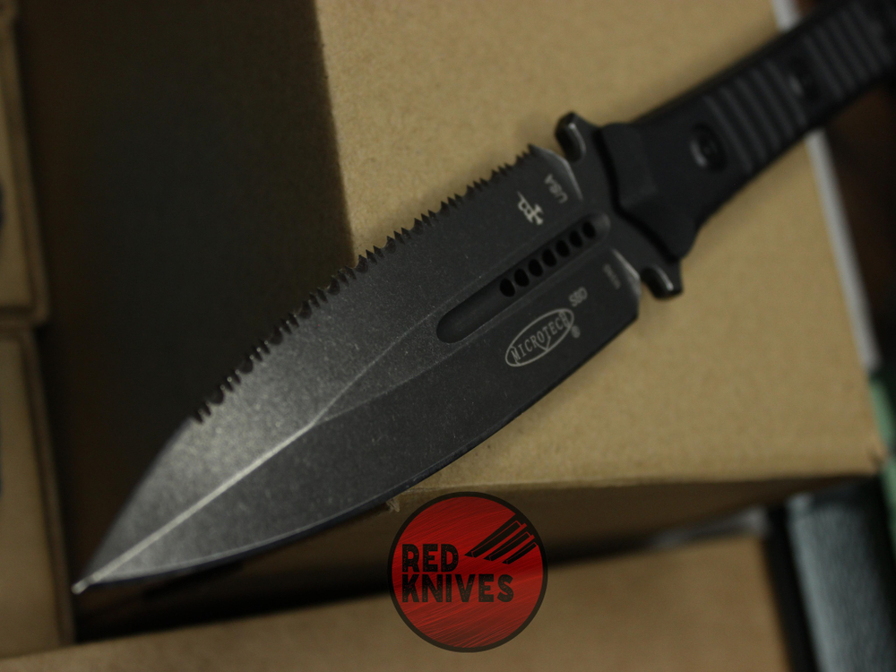 Нож Microtech Borka SBD 201-12 Black Apocalyptic , заточка 1/2