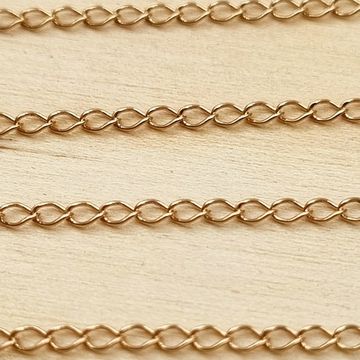 Цепочка Ромб. Красная позолота