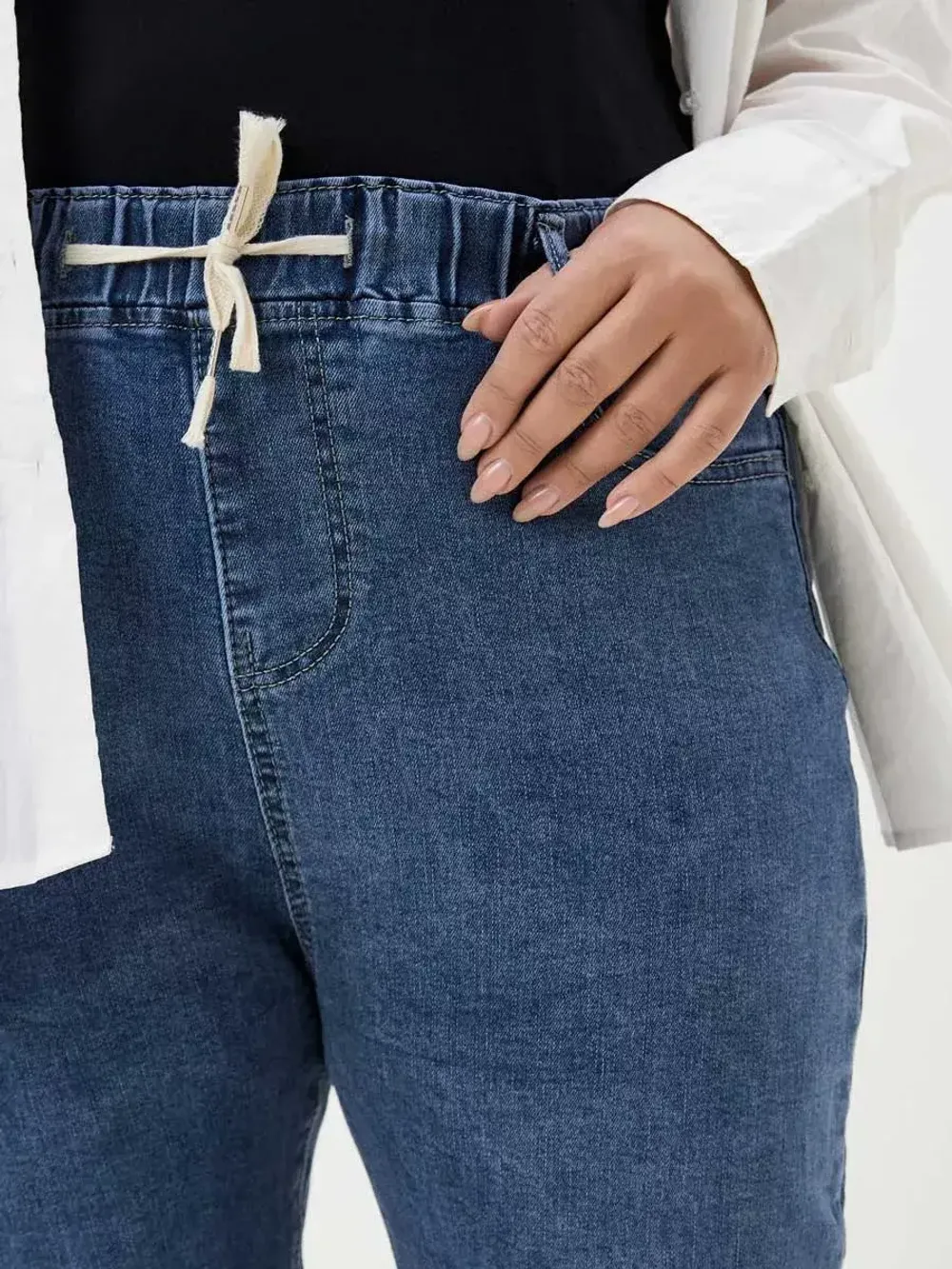 Джинсы на резинке больших размеров