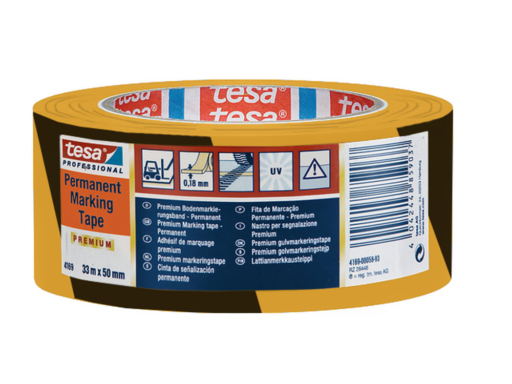 Сигнальная лента для разметки из ПВХ tesa® 60760