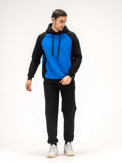 Костюм мужской спортивный. Синий/черный
