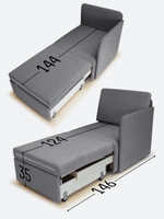 Кресло-кровать "Миник" с левым подлокотником, под левую руку