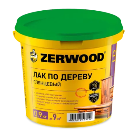 ZERWOOD LD Лак акриловый по дереву глянцевый с воском 0,9кг (ИжСинтез)