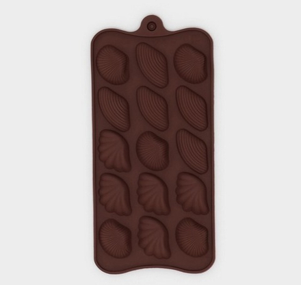 Силиконовая форма для конфет и шоколада "Ракушки" 21*10,5*3см