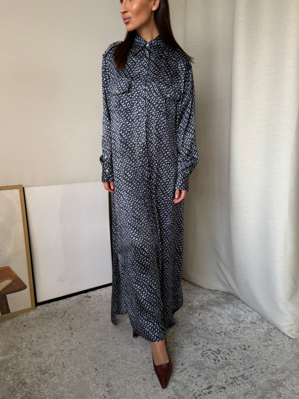 Атласное платье Kiton Napoli, S-M