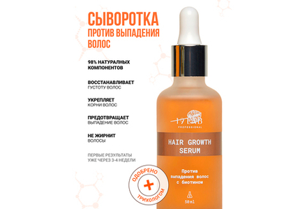Сыворотка против выпадения волос "Глубокое восстановление" 19LAB, 50 мл