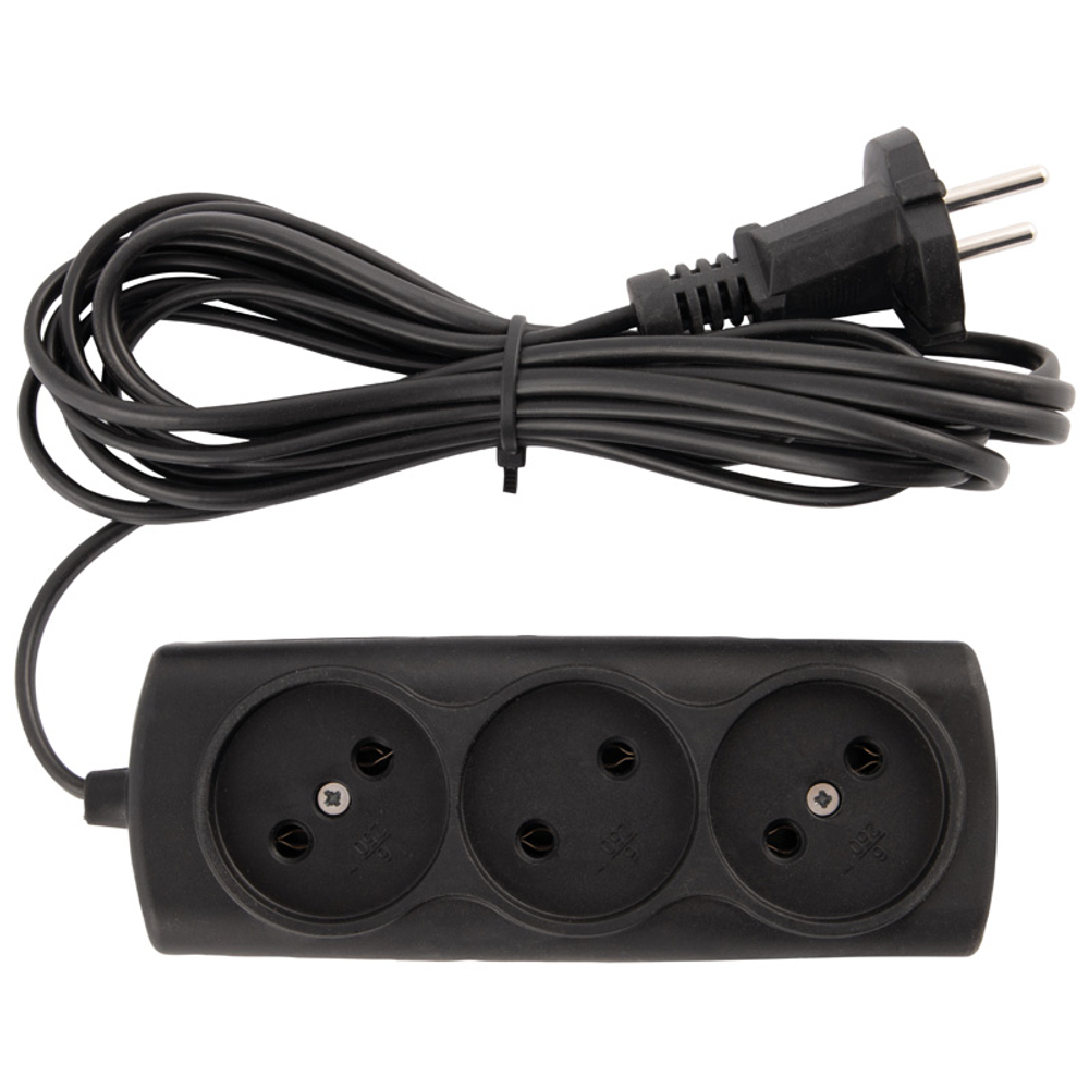 Удлинитель Engy "Эконом" 3м/3роз (ШВВП 2х0.75) черный