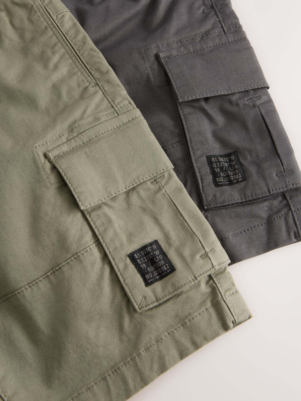 Шорты карго для мальчика Next AC6-423, 2 шт., Хаки, Серый