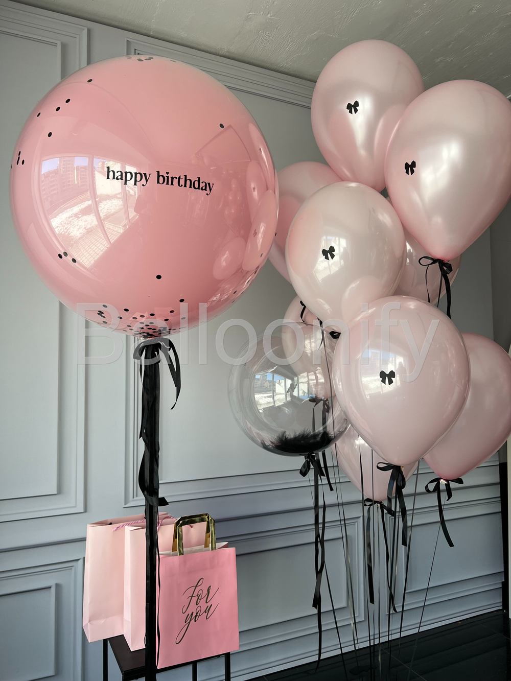 Набор шаров "Бантики" с шаром