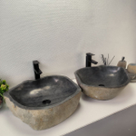 Раковина из речного камня ПАРА! RS-63838 54*47*15 2шт 0127