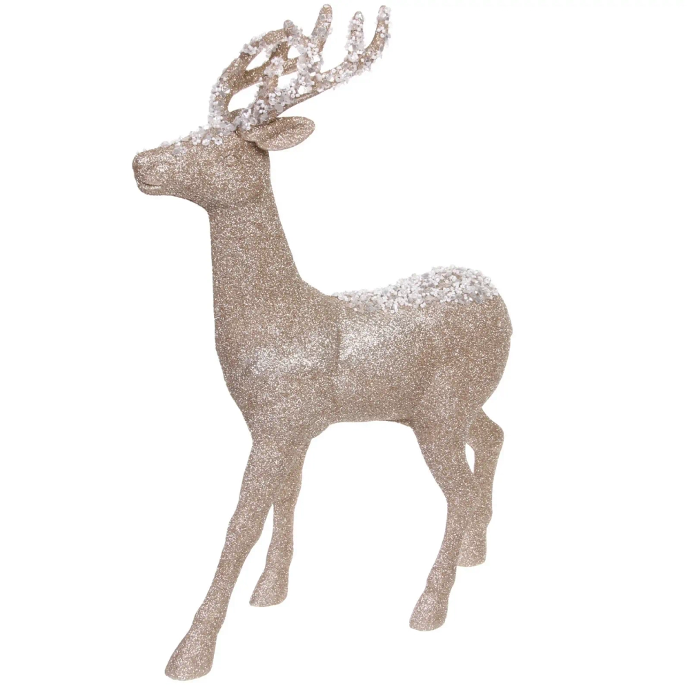 Фигурка новогодняя MAGIC «Блестящий олень» 35*46*10 см, Шампань