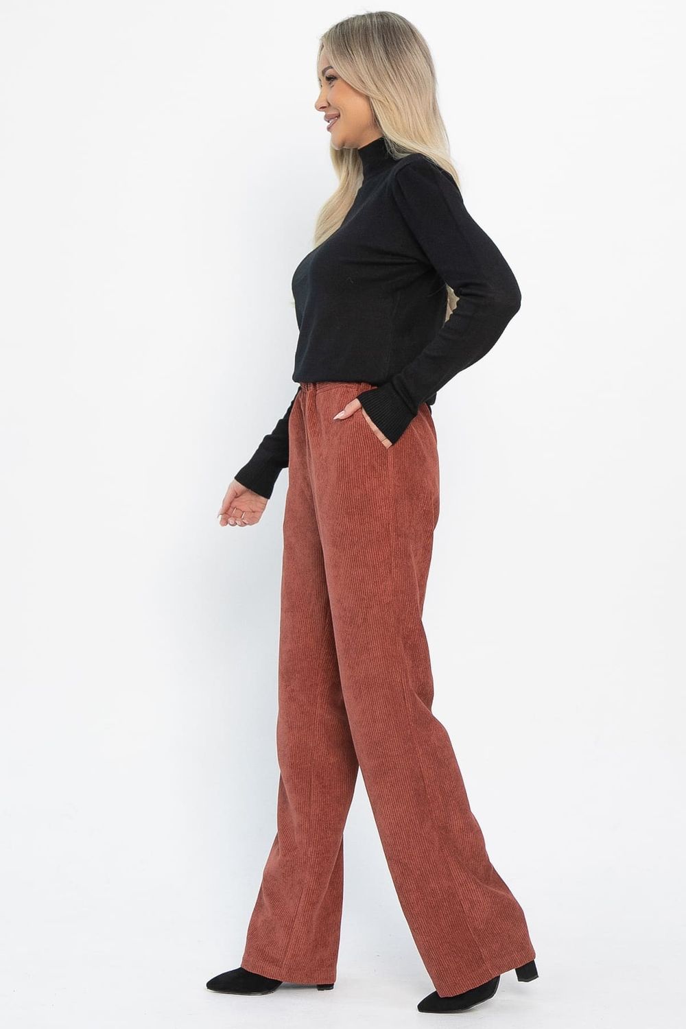 Брюки вельветовые Динара (коричневые) Б14630-39М LT Collection