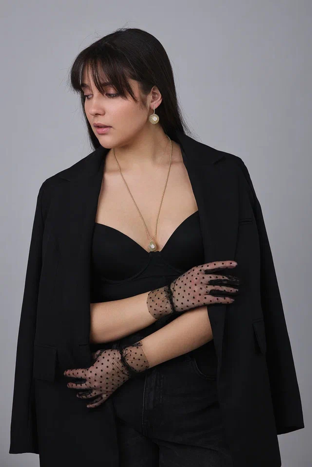 Серьги "Милора" круглые с цирконами, оттенок золото