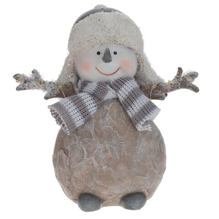 GAEM Фигурка декоративная с подсветкой "Снеговик", L14 W7,5 H14,5 см, LR44 2 шт.