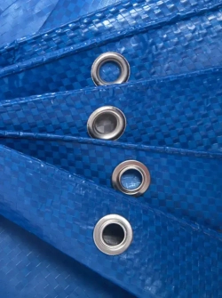 Тент укрывной усиленный 4х6м., 180г/м2 с люверсами, полог универсальный (туристический, строительный, садовый) Миротент, Россия