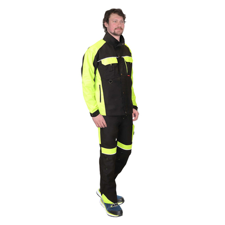 Куртка СИРИУС-ОНИКС черный с лимонным