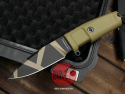 Нож Extrema Ratio Shrapnel OG А+++ V.2026 - песочная рукоять, клинок камо