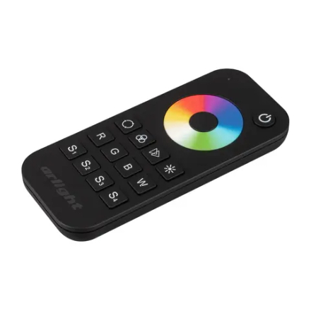 Пульт SMART-R28-RGBW Black (1 зона, 2.4G) (Arlight, IP20 Пластик, 5 лет) 023479