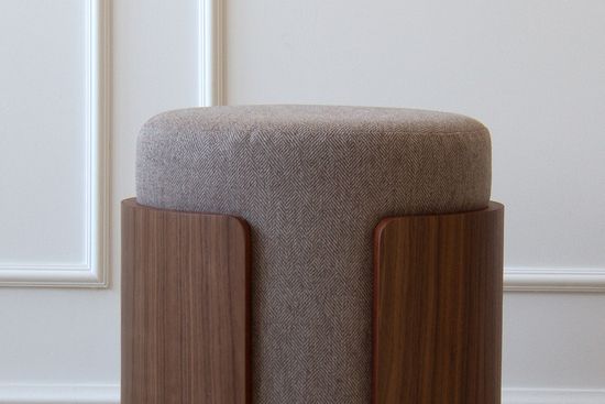 Пуф Lagom (капучино твид, орех)