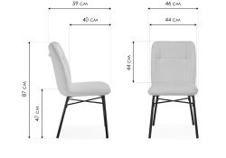 Стул на металлокаркасе Denis oliva / black