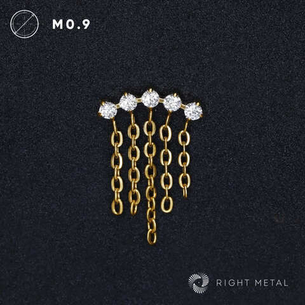 Pendant 5K Highlight Chain PVD Yellow Crystal