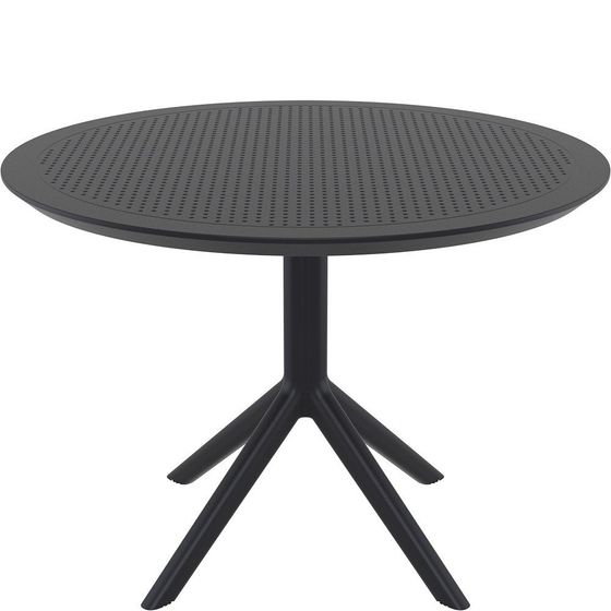 Пластиковый стол Sky Ø105 см, черный | Siesta Contract | Турция