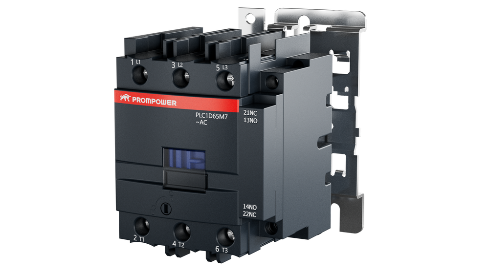 Контактор Prompower PLC1D65M7 серии Pulse, ток 65А, 3 полюса, доп контакт 1НО+1НЗ, катушка 230AC