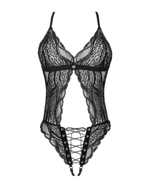 Роскошное кружевное боди Sedila с интимным доступом (Размер: S-M) (Цвет: черный)