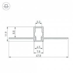 Профиль встраиваемый Arlight SL-LINIA 034986