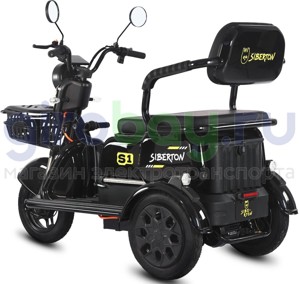 Электротрицикл SIBERTON S1 2000W (60V/21Ah) двухместный фото №2