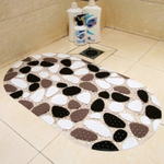 Коврик в ванную на присосках с рисунком "Камни" 69*39см