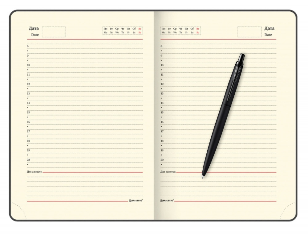 Подарочный набор Parker: шариковая ручка Parker Sonnet GT и ежедневник чёрного цвета с имитацией под кожу рептилии